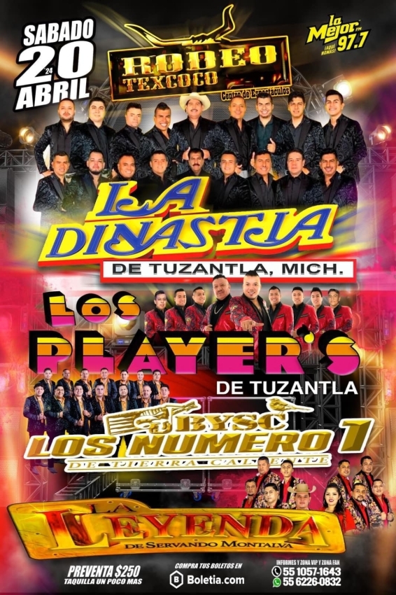 La Dinastia De Tuzantla Los Players De Tuzantla Y Bysc En El Rodeo Texcoco Abril 2024 12032024110933