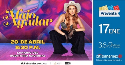 Majo Aguilar anuncia concierto en el Lunario del Auditorio Nacional